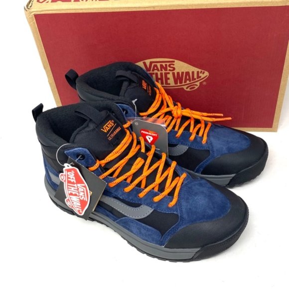VANS Ultrarange Exo Hi MTE Women Boot Hiking Blue Black Nubuck Shoes VN0A5KS5LKV - Picture 6 of 9